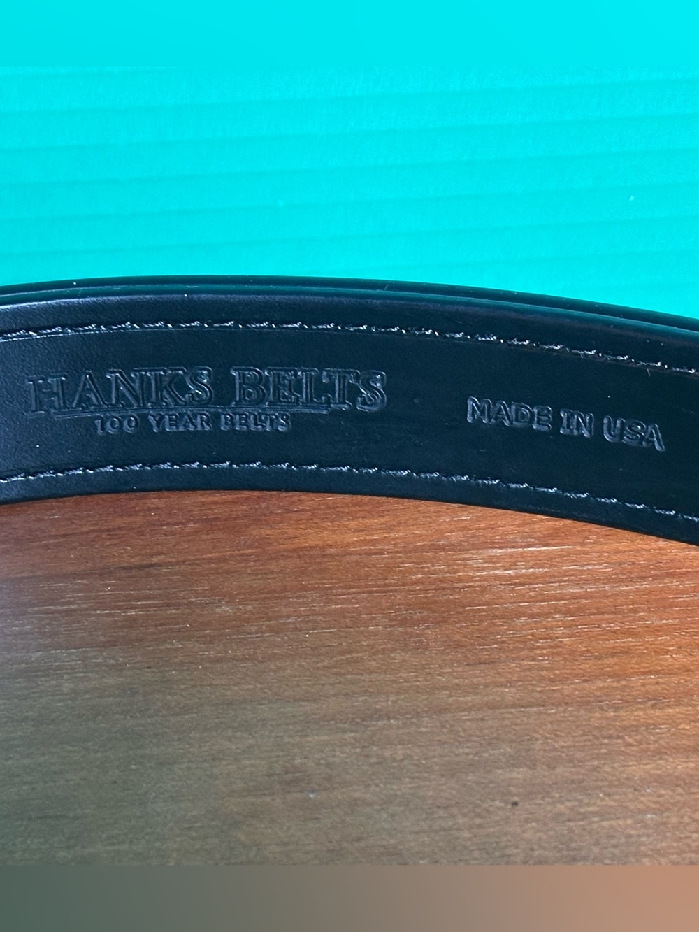 Hanks Belts 100 Year Black Leather Belt 36” Waist, 40.5” Length, 1.5”Wide - Picture 4 of 9